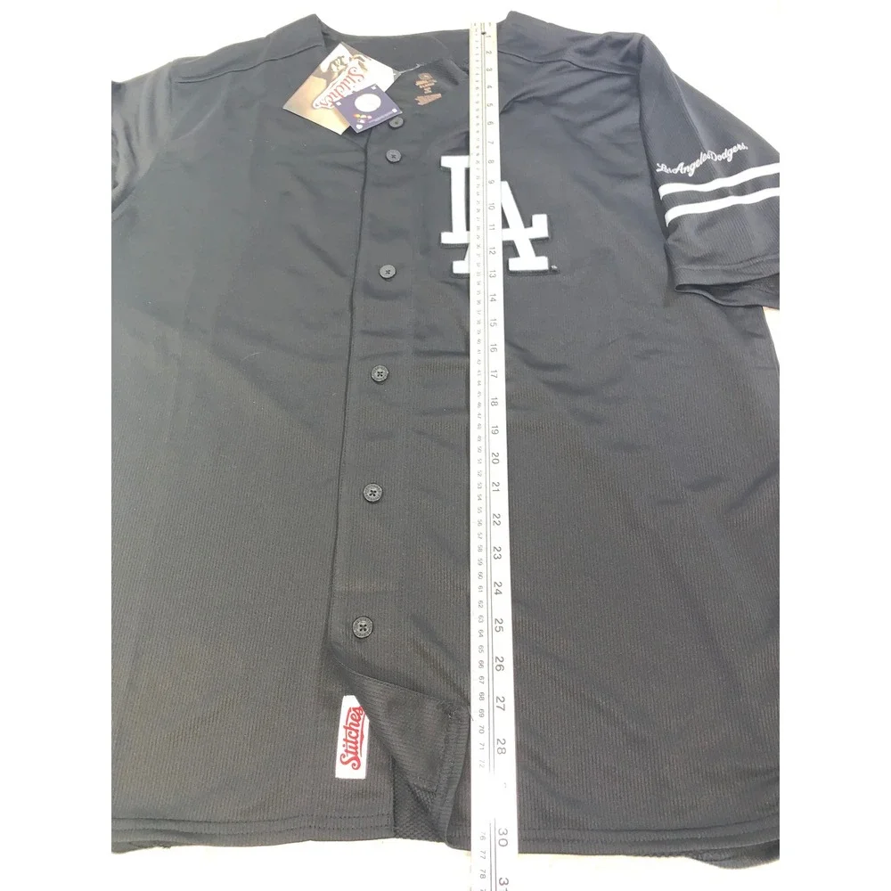Stitches Los Angeles Dodgers MLB‎ Baseball Jersey Black White Mens XL New OOP